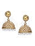 Stones Beads Gold Plated Jhumka Earring