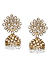 Kundan Beads Gold Plated Floral Jhumka Earring