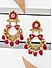 Pink Pearls Stones Gold Plated Chandbali Earring
