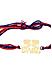 Red Blue Thread Gold Pated Swag Rakhi
