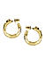 Gold Plated Classic Half Hoop Earring