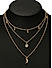 Toniq Luna Gold Dazzling Star and Moon Charm Layered Necklace For Women
