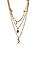 Toniq Luna Gold Dazzling Star and Moon Charm Layered Necklace For Women