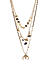 Toniq Luna Gold Chic Layered Star and Moon Charm Layered Necklace For Women