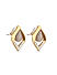 Toniq Stylish Gold Plated Beige Stone Stuuded Stud Earrings For Women