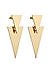 Toniq Stylish Gold Plated Geometric Drop Earrings For Women