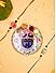 Fida Designer Handmade Sky blue and Pink Artificial stones and Pearl Studded Ranchhod ji Rakhi thali with Bhaiya Bhabhi Lumba Rakhi Set |Pooja thali with roli chaval Vati|Rakhi Plate for Siblings Special day|Rakhi Thali Set|Decorated Pooja plate with Rakh