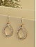 Toniq Classy White Gold Plated CZ Stone Studded Hook Drop & Dangler Earrings For Women