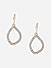 Toniq Classy White Gold Plated CZ Stone Studded Hook Drop & Dangler Earrings For Women