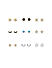 Toniq Gold Plated Star Moon Set Of 9 Stud Earring Combo For Women