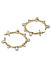 Toniq Gold Plated White Pearl Studded Half Hoop Earrings For Women