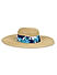 Stylish Navy Printed Scarf Summer Beach Hats For Women