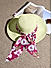 Stylish Maroon Printed Scarf Summer Beach Hats For Women