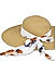 Stylish White Printed Scarf Summer Beach Hats For Women