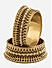ToniQ Ethnic Traditional Gold Set Of 2 Bold Pearl Classic Bangle Set For Women(2.6)