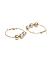 Gold-Toned Circular Gold Bead Hoop Earrings For Women