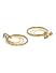 Gold-Toned Circular Drop Earrings For Women