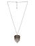 Silver-Toned Oxidised Tribal Pendant with Chain For Women