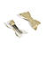 Gold Glittery Bow Clip Set