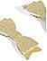 Gold Glittery Bow Clip Set