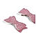 Pink Glittery Bow Clip Set