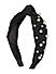 Black Knot Pearl Studded Hair Band