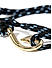 Men Black and Blue Patterned Wrap-Around Bracelet