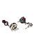 Ruby Emerald Pearls Silver Plated Oxidised Leaf Jewellery Set