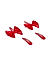 Girls Red Set of 4 Tic Tac Hair Clips
