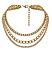 Gold Plated Linked Layered Necklace