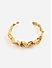 Gold Plated Open Adjustable Textured Cuff Bracelet