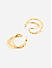 Gold Plated Contemporary Hoop Earring