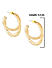 Gold Plated Contemporary Hoop Earring