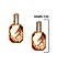 Peach Stones Gold Plated Drop Earring