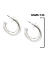 ToniQ Silver Plated Classic Casual Half Hoop Earrings