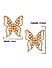 Pearls Gold Plated Butterfly Stud Earring