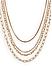 Multilayered Gold Plated Linked Chain Necklace 
