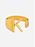 Initial Alphabet K Gold Plated Personalised Ring 
