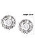 Cubic Zirconia Pearl Silver Plated Stud Earring