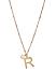 Initial Alphabet R Gold Plated Personalized Pedant Necklace 