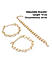 Set Of 3 Gold Plated Linked Chain Bracelet 