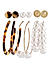 Set of 6 White Pearls Gold Plated Studs and Hoop Earrings