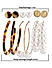 Set of 6 White Pearls Gold Plated Studs and Hoop Earrings