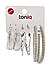 Toniq Hoop it Like its Hot Silver Dazzling Set Of 3 Hoop Earrings Set For Women