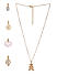 Set of 5 Gold-Toned Pendants with Chain-ONESIZE-Gold
