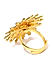 Women Red  Gold-Toned Multi Sun Handcrafted Ring-ONESIZE-Gold