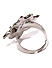 Women Oxidised Silver  Gold-Toned Dualist Sun Handcrafted Ring-ONESIZE-Silver