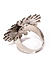 Women Oxidised Silver  Gold-Toned Dualist Turtle Handcrafted Ring-ONESIZE-Silver