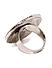 Women Oxidised Silver  Gold-Toned Dualist Floral Shield Handcrafted Ring-ONESIZE-Silver