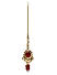 Gold-Toned  Red Maang Tikka-ONESIZE-Gold